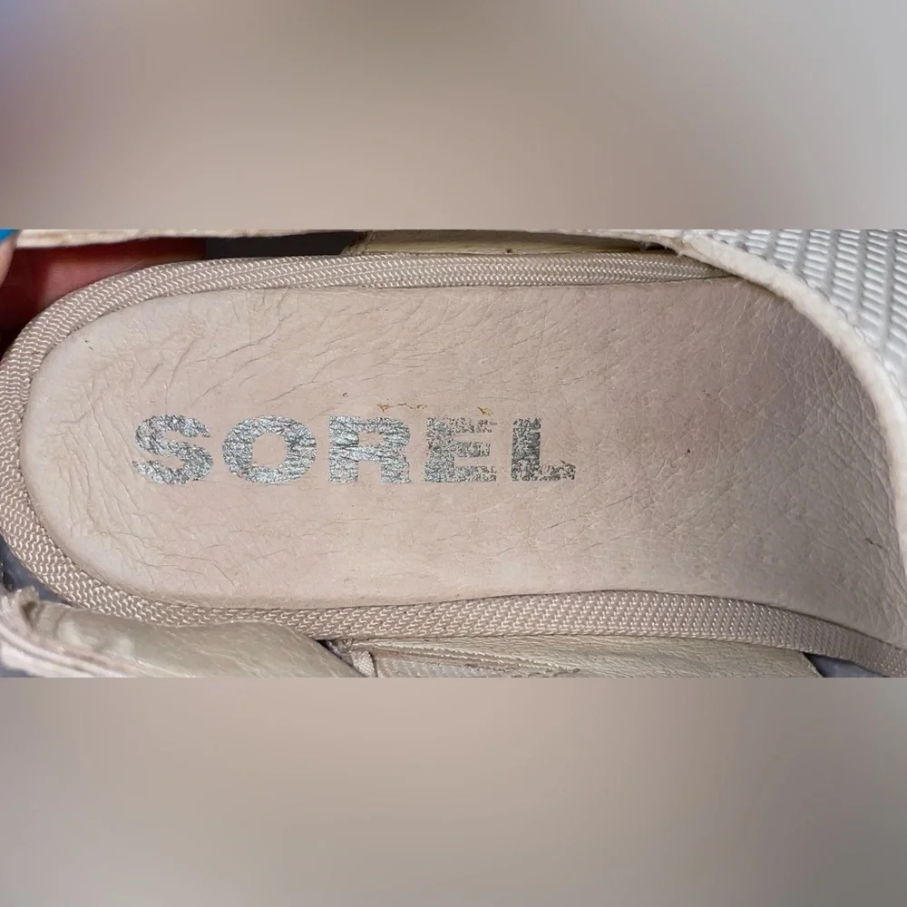 Sorel Women’s Joanie II White/Ivory Textured Wedge Sandals Slingback NL3557-125 - Picture 11 of 11